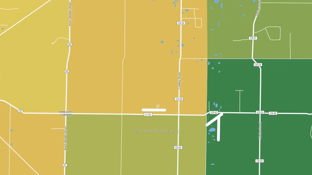 North Eaton, OH Map of Vandalism Rates