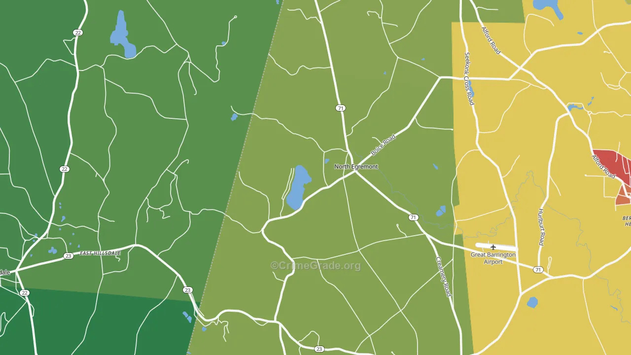 North Egremont, MA Map of Vandalism Rates