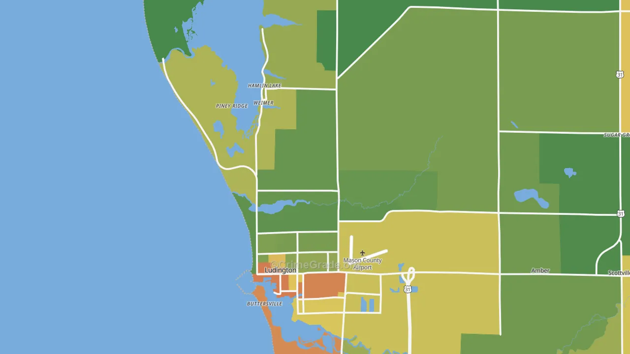 North Epworth, MI Map of Vandalism Rates