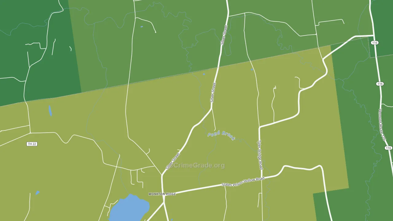 North Ferrisburg, VT Map of Vandalism Rates
