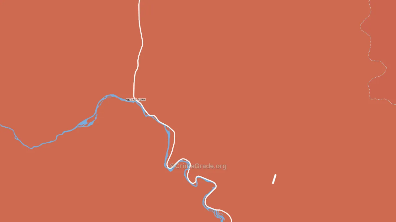North Fork, ID Map of Vandalism Rates