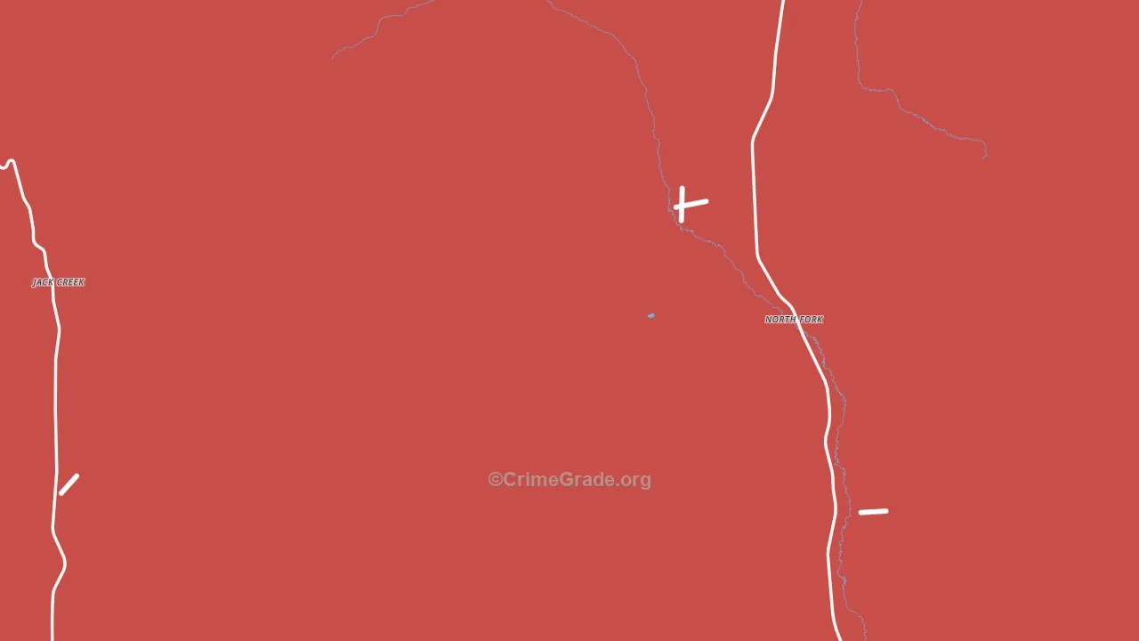 North Fork, NV Map of Vandalism Rates