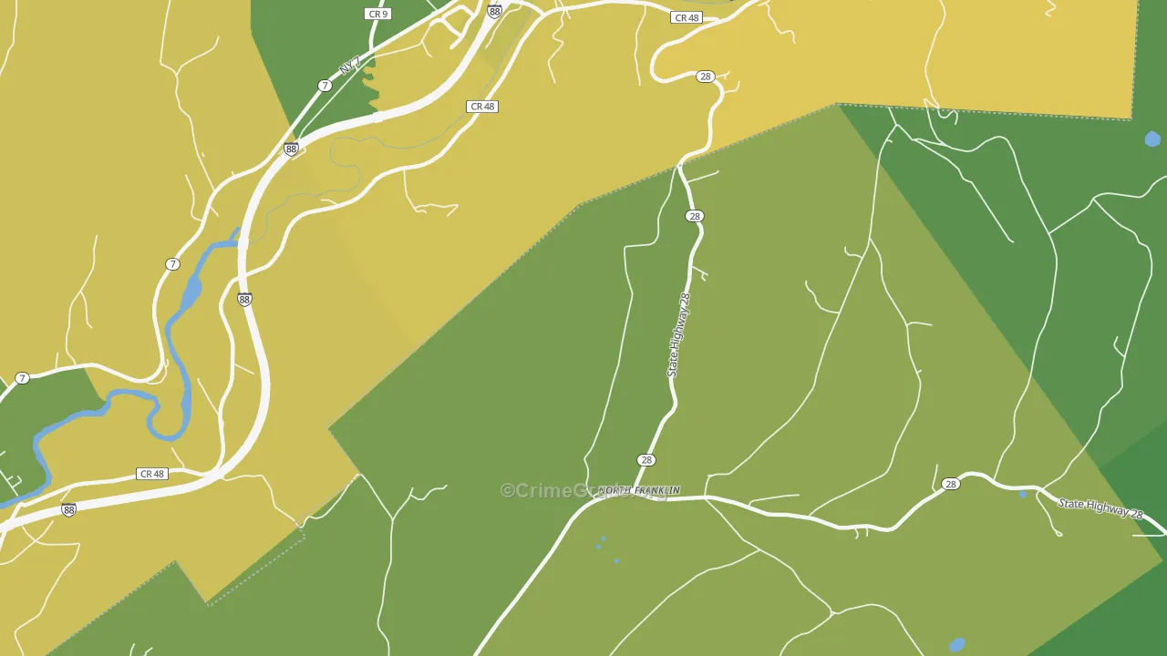 North Franklin, NY Map of Vandalism Rates