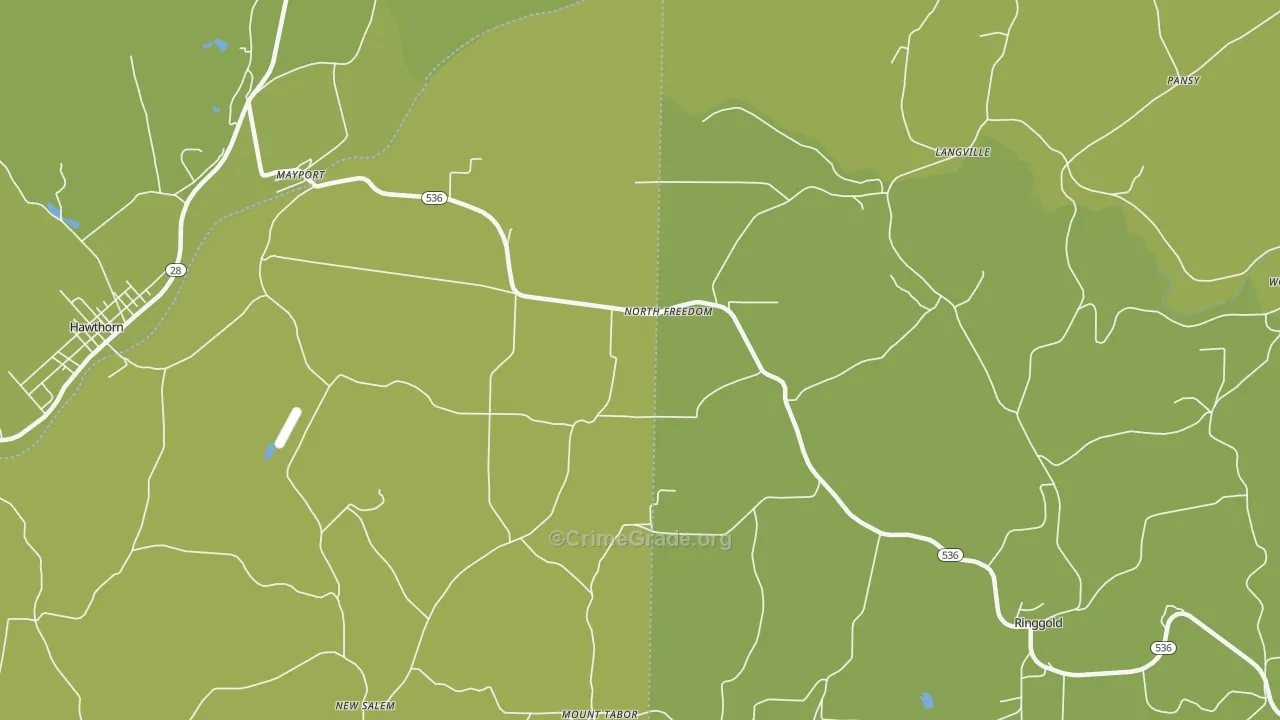 North Freedom, PA Map of Vandalism Rates
