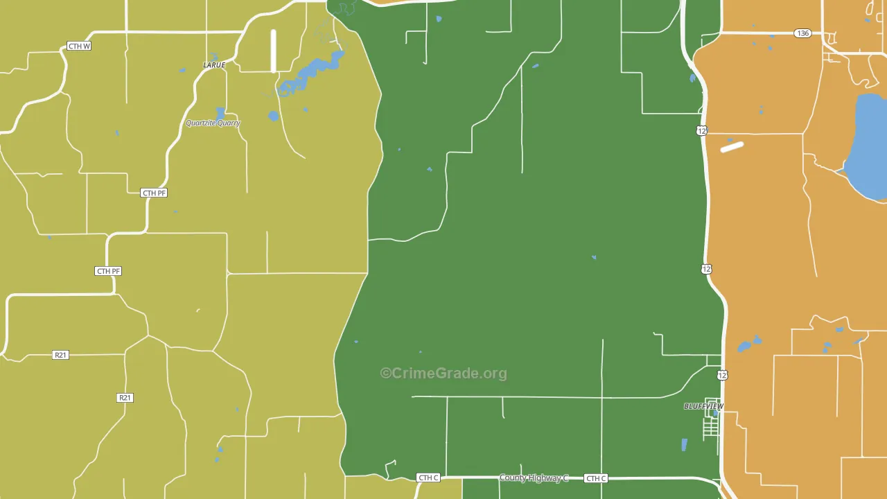 North Freedom, WI Map of Vandalism Rates