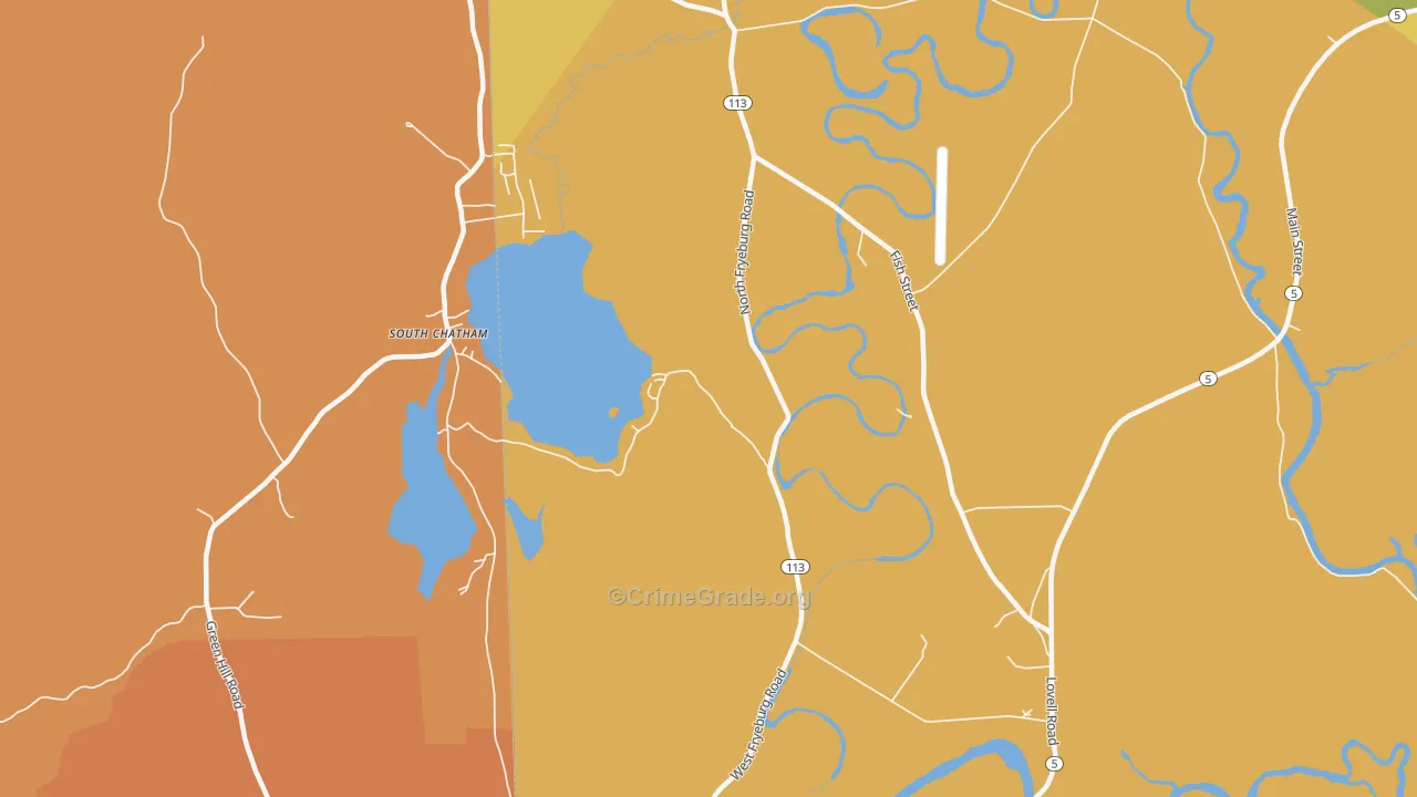 North Fryeburg, ME Map of Vandalism Rates
