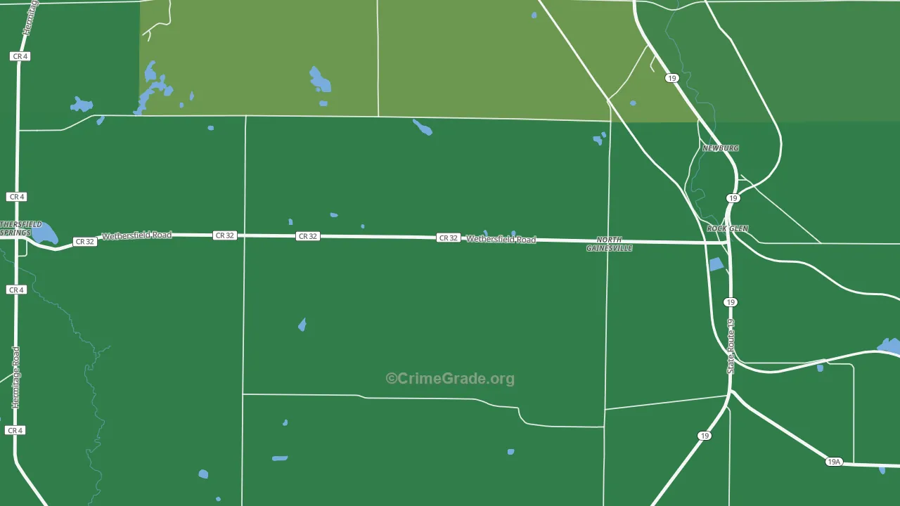 North Gainesville, NY Map of Vandalism Rates