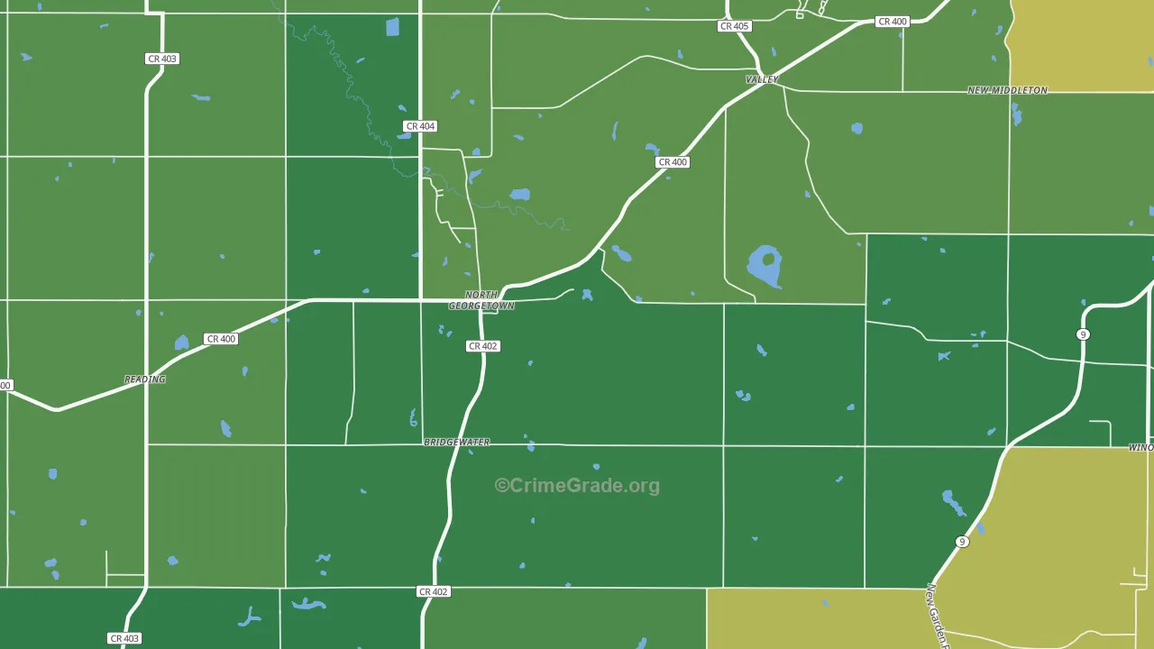 North Georgetown, OH Map of Vandalism Rates