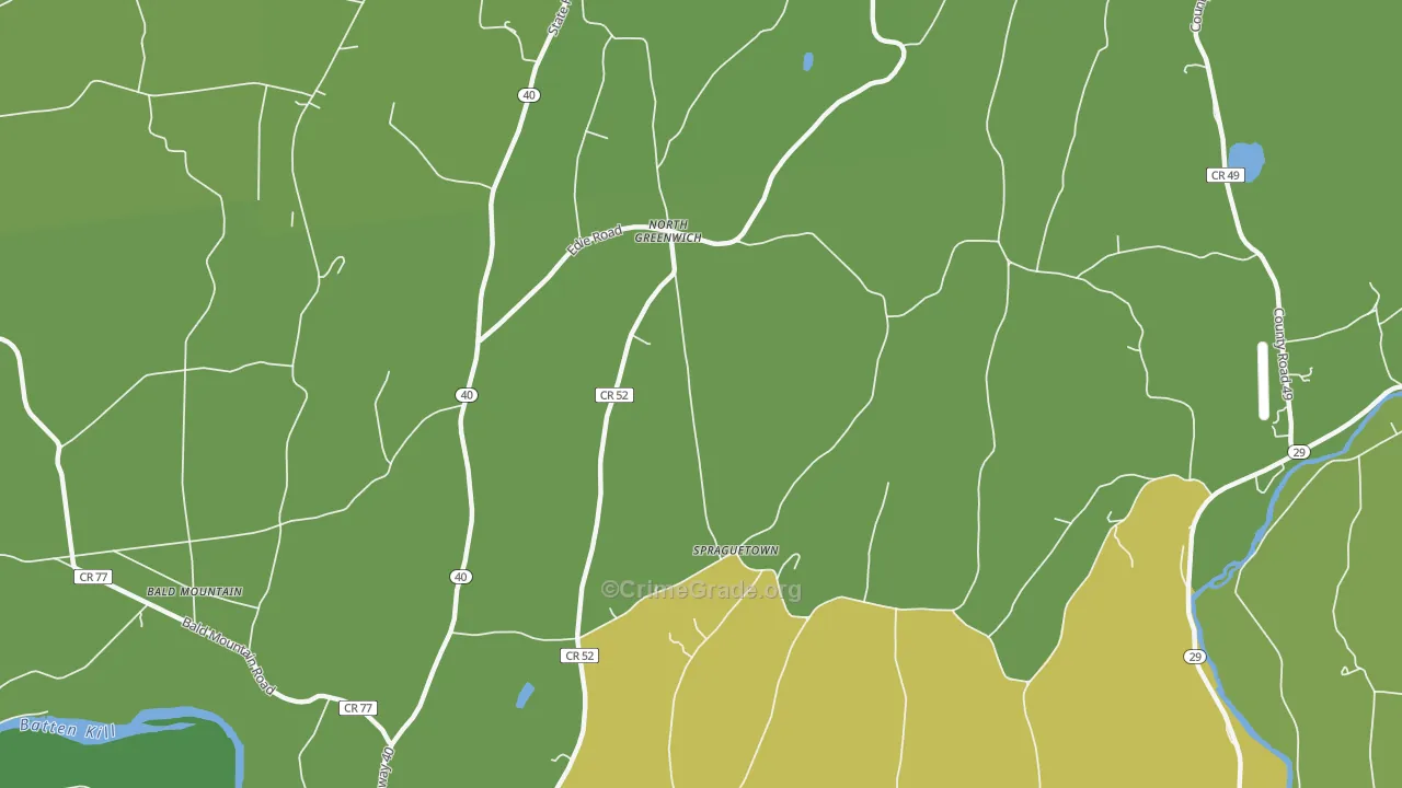 North Greenwich, NY Map of Vandalism Rates