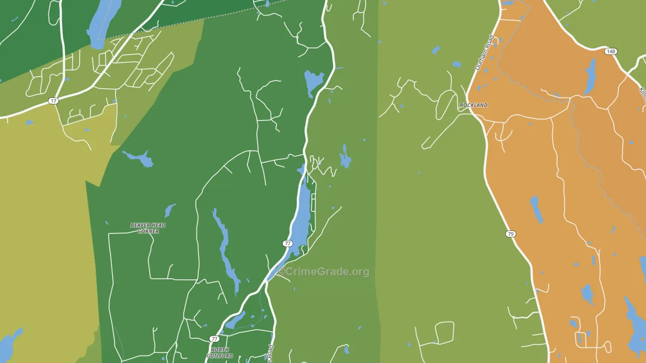 North Guilford, CT Map of Vandalism Rates