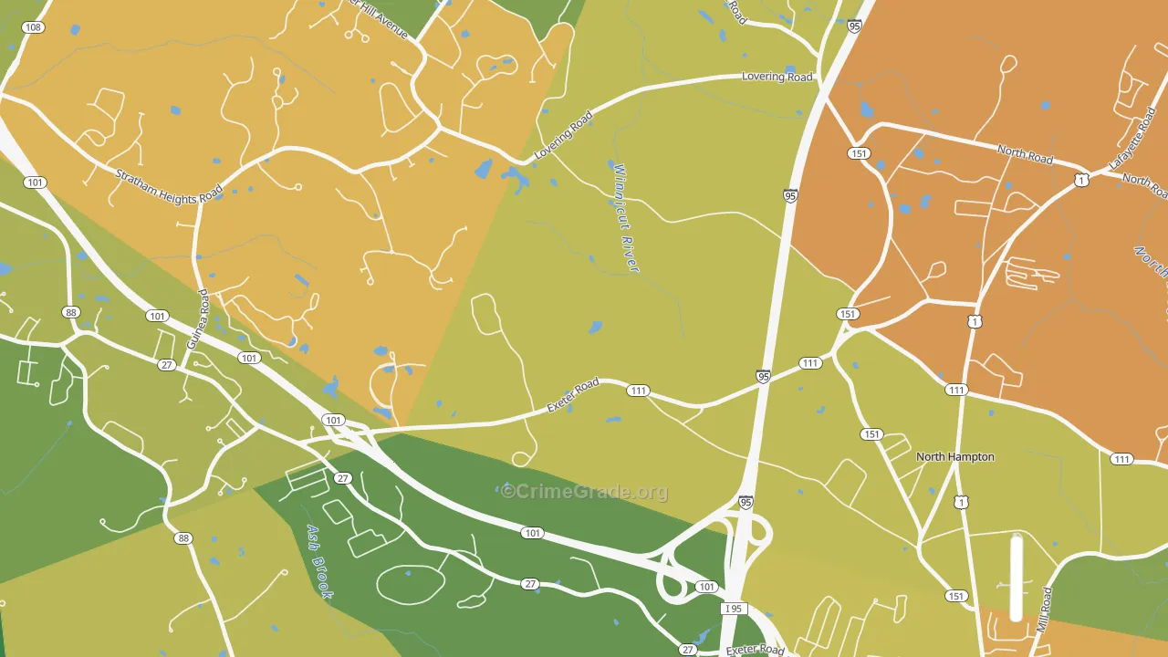 North Hampton Center, NH Map of Vandalism Rates