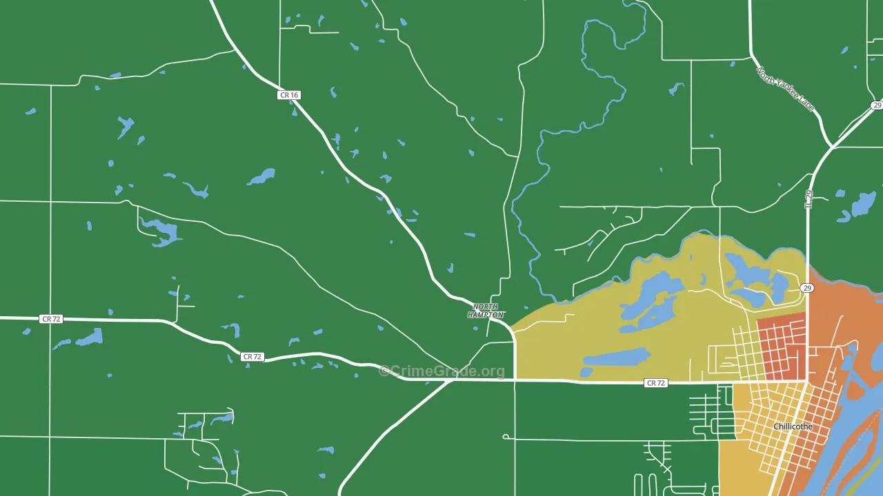 North Hampton, IL Map of Vandalism Rates