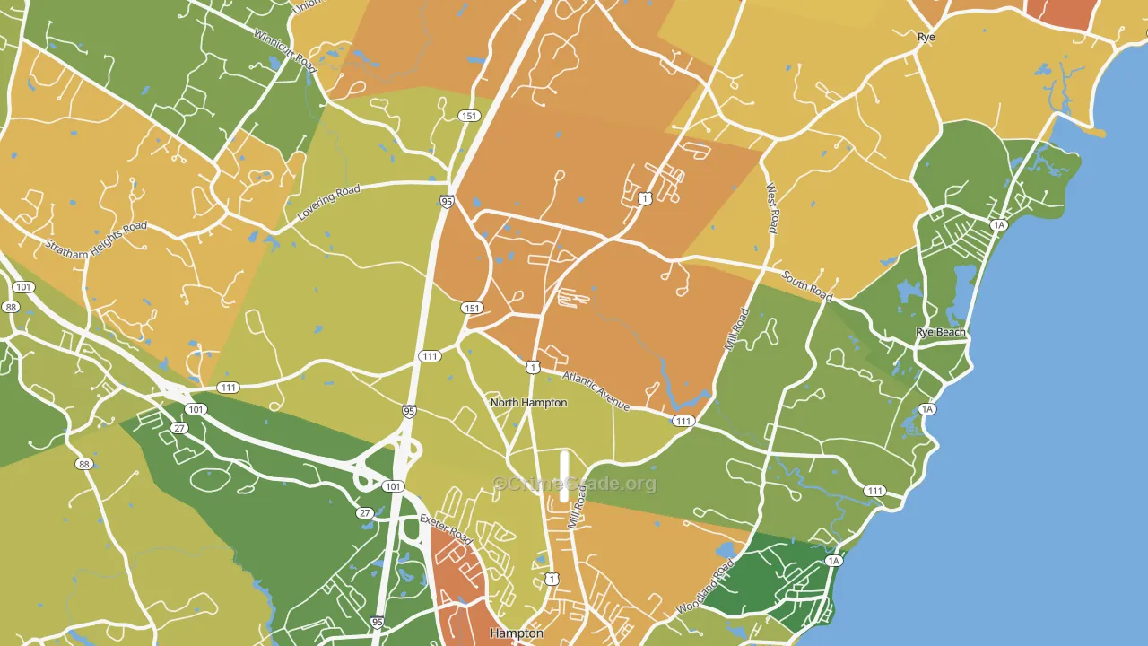North Hampton, NH Map of Vandalism Rates
