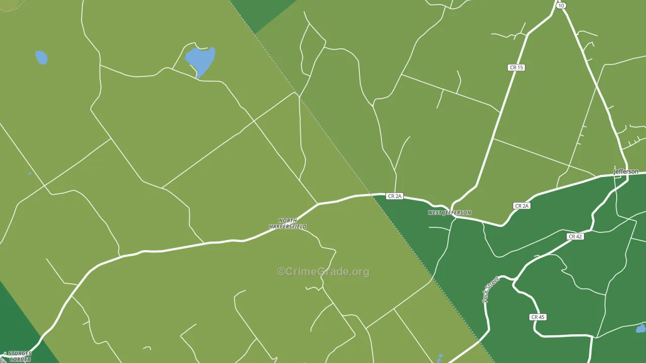 North Harpersfield, NY Map of Vandalism Rates