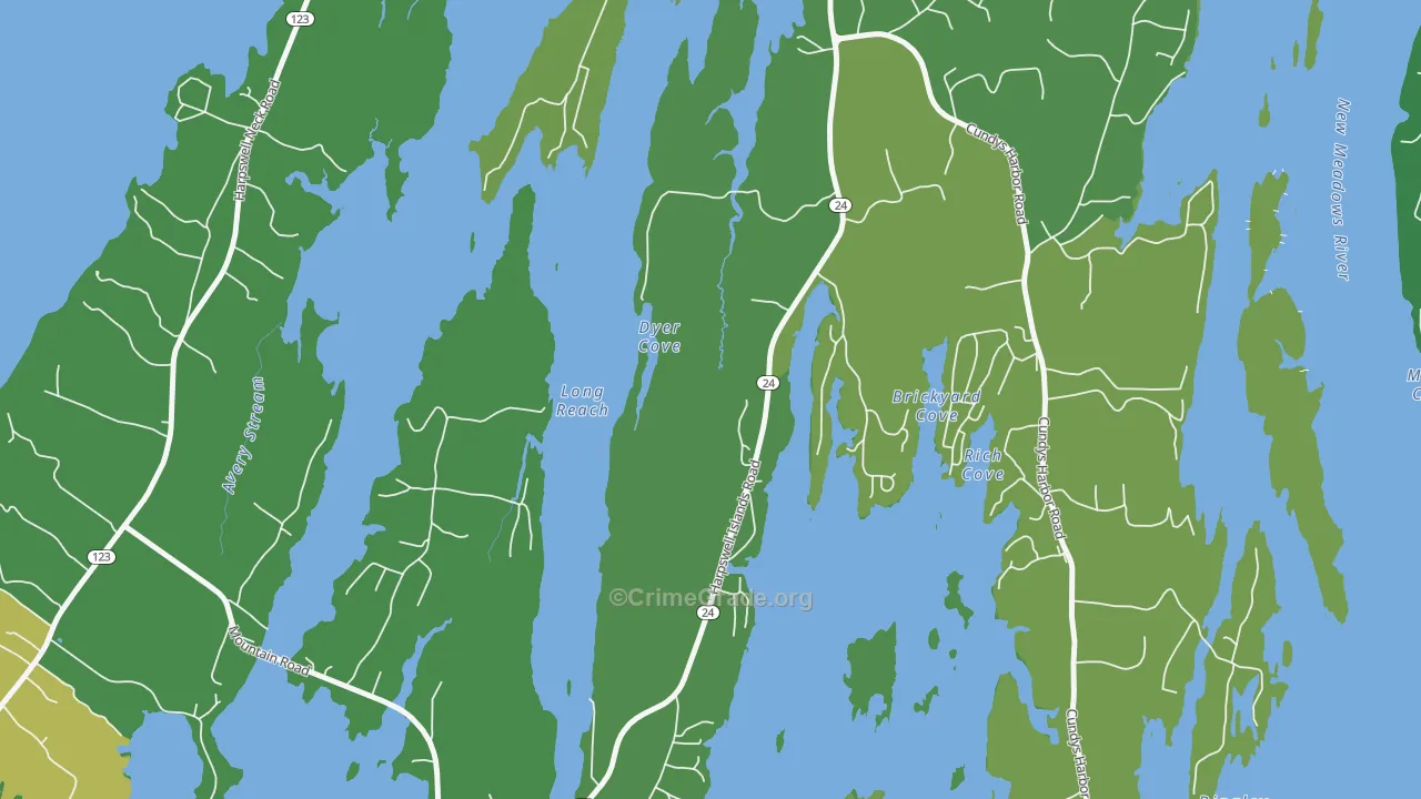 North Harpswell, ME Map of Vandalism Rates