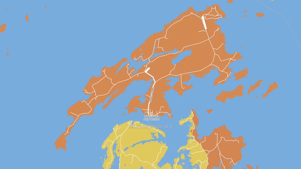 North Haven, ME Map of Vandalism Rates