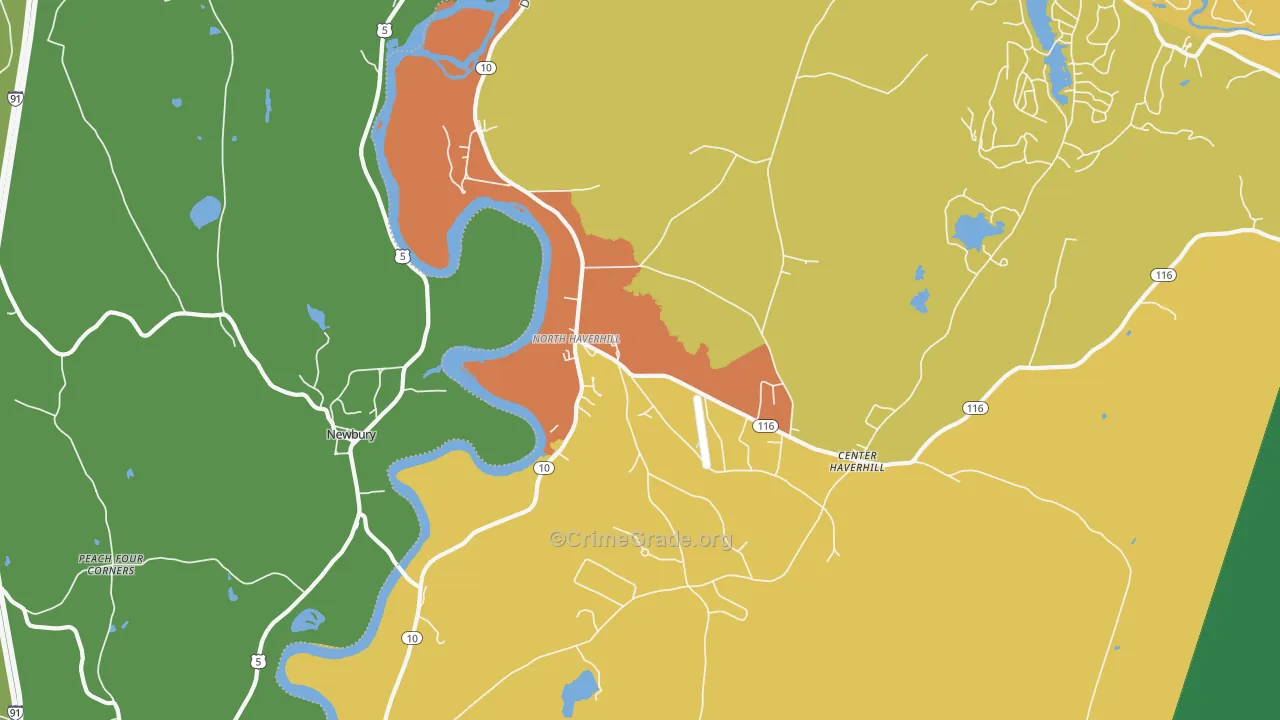 North Haverhill, NH Map of Vandalism Rates