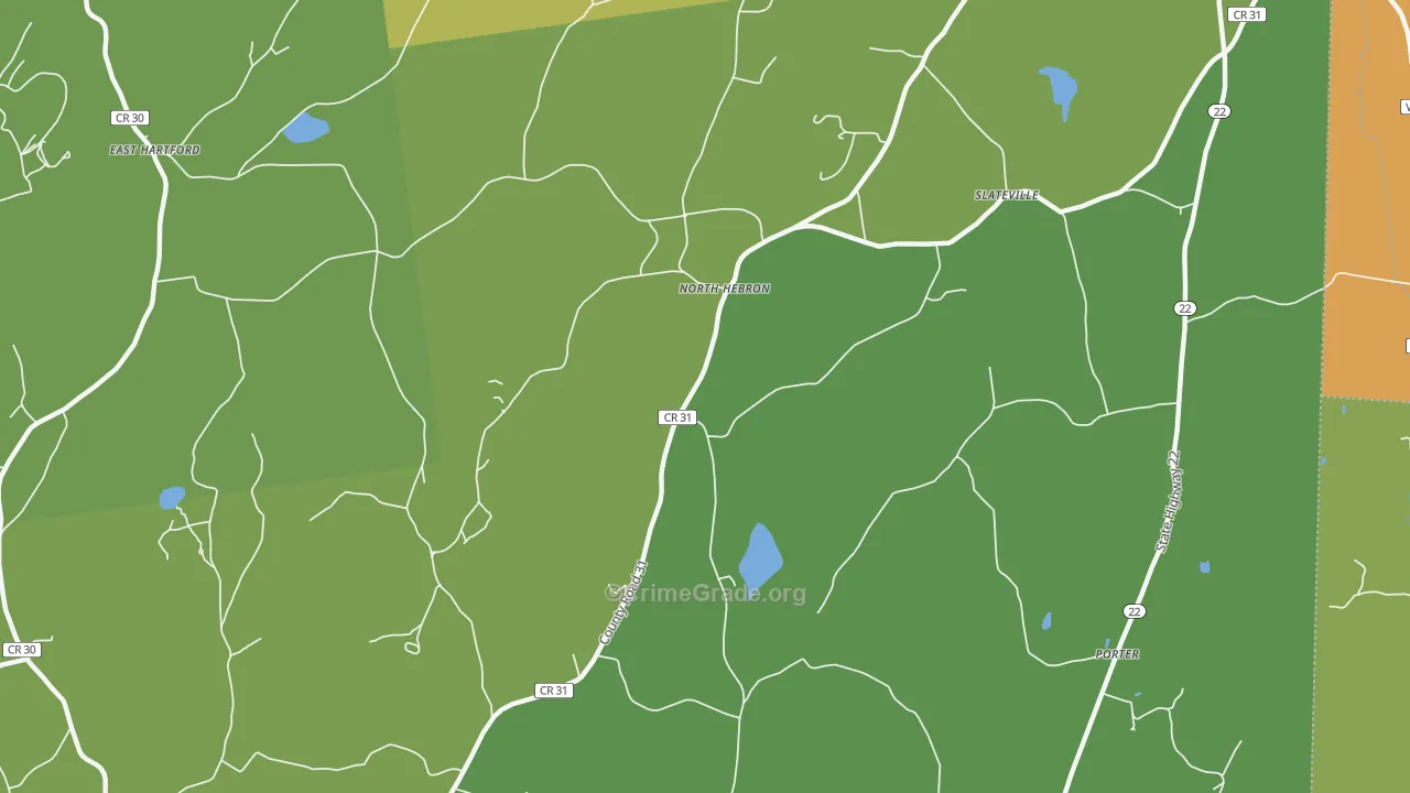 North Hebron, NY Map of Vandalism Rates