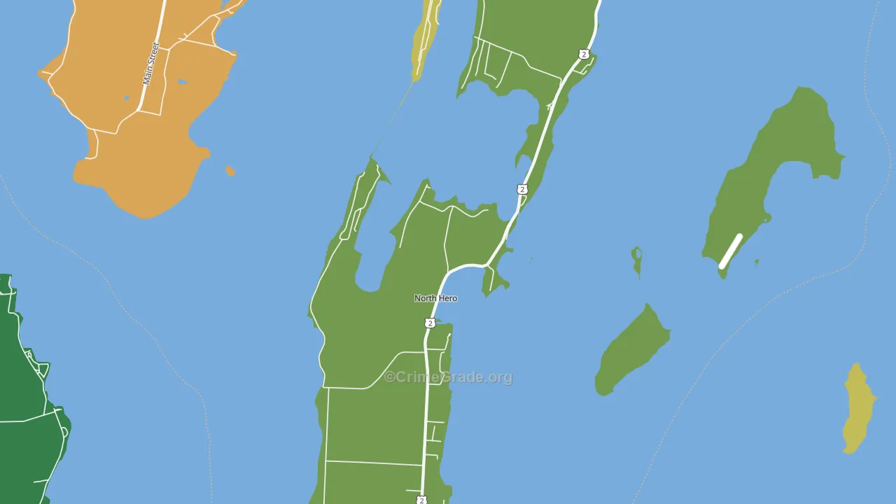 North Hero, VT Map of Vandalism Rates