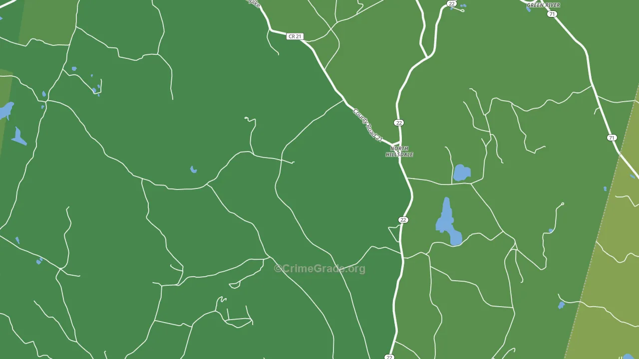 North Hillsdale, NY Map of Vandalism Rates