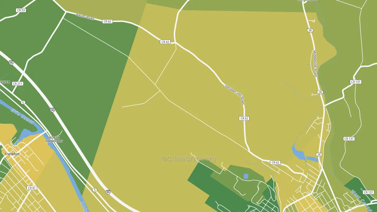 North Ilion, NY Map of Vandalism Rates