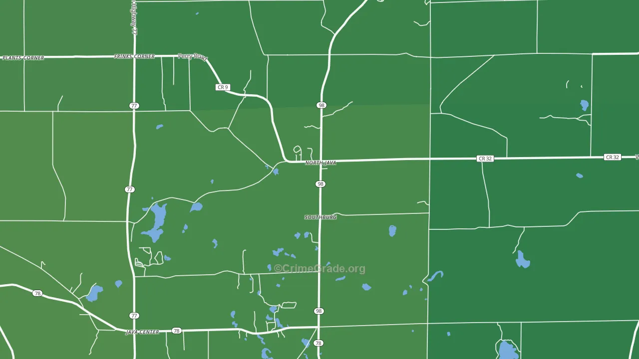 North Java, NY Map of Vandalism Rates