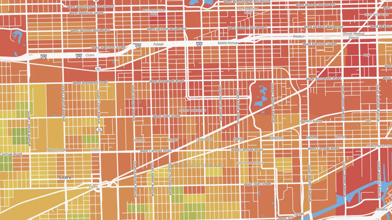 North Lawndale, Chicago, IL Map of Vandalism Rates
