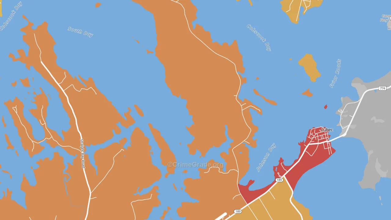 North Lubec, ME Map of Vandalism Rates