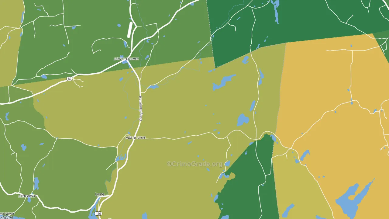 North Lyme, CT Map of Vandalism Rates