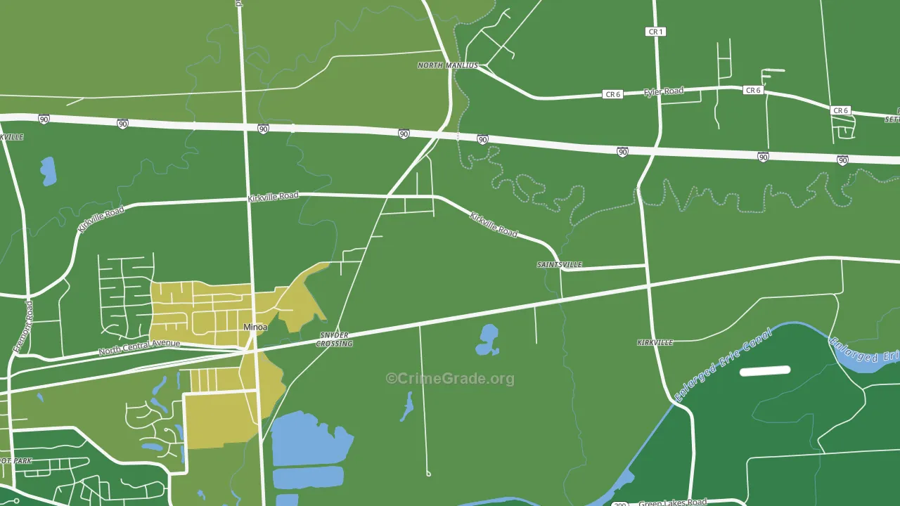 North Manlius, NY Map of Vandalism Rates