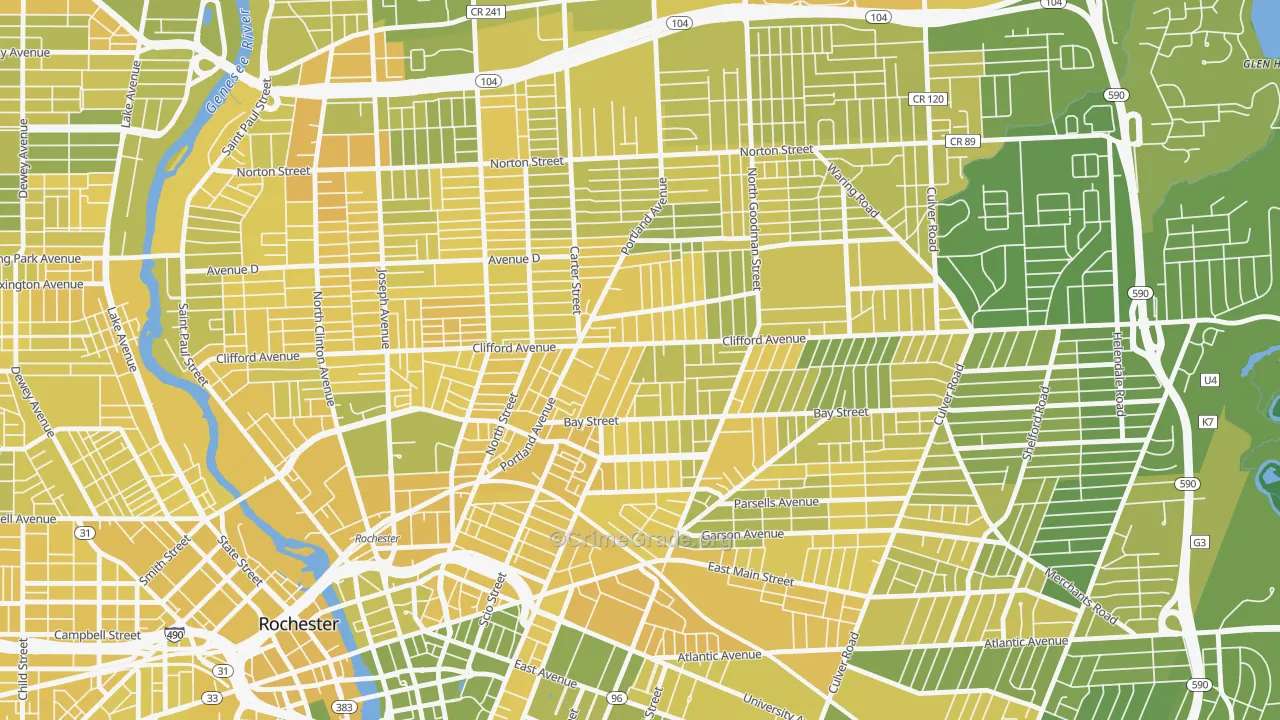 North Marketview Heights, Rochester, NY Map of Vandalism Rates