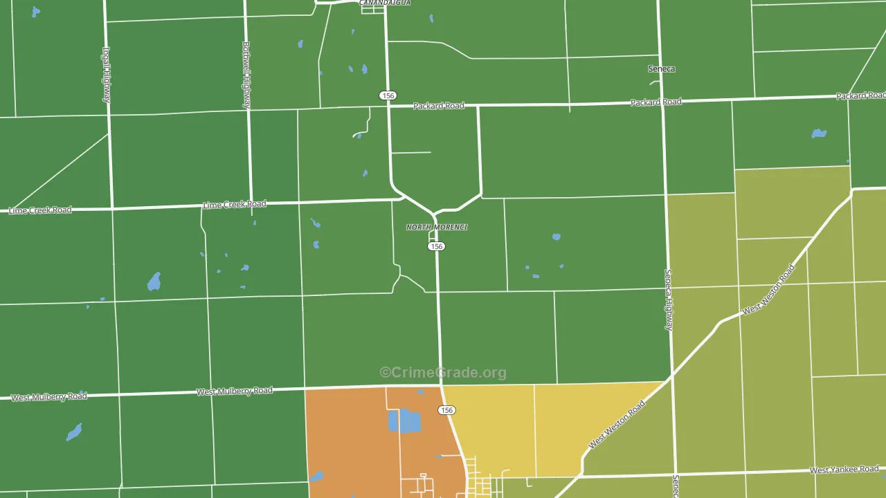 North Morenci, MI Map of Vandalism Rates