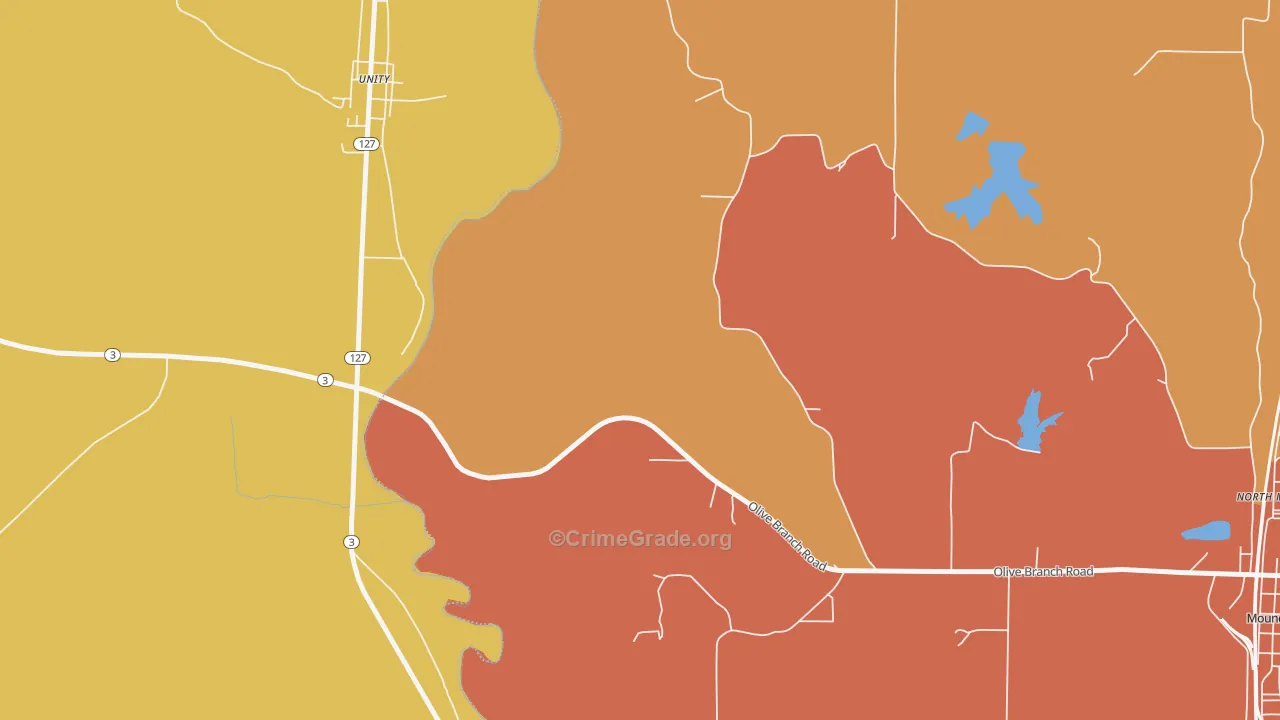 North Mounds, IL Map of Vandalism Rates