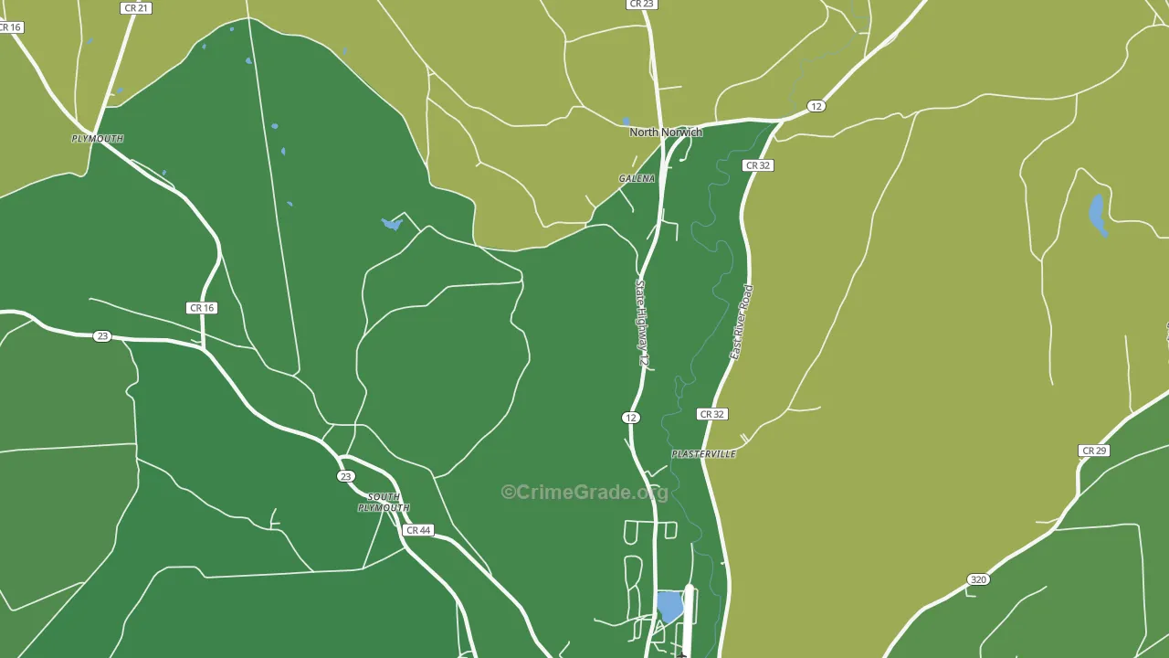 North Norwich, NY Map of Vandalism Rates