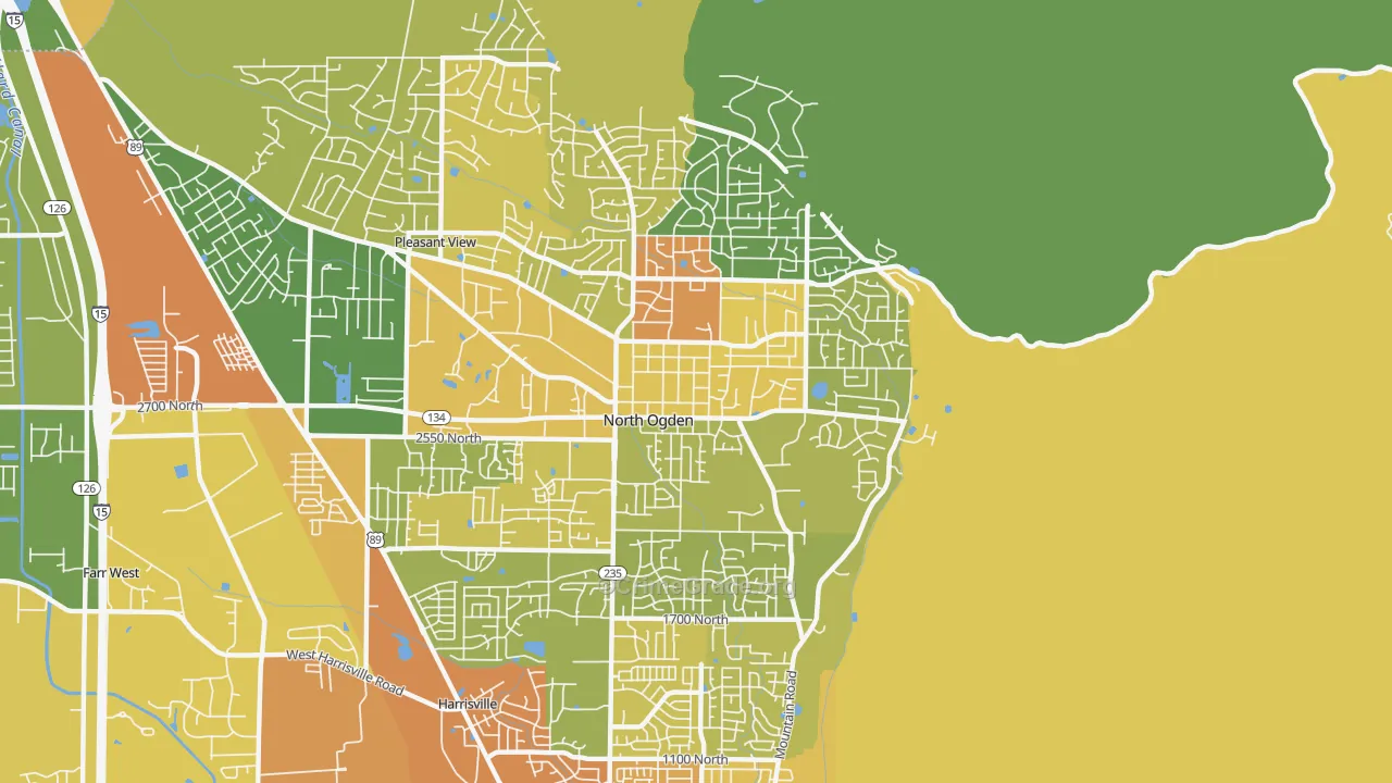 North Ogden, UT Map of Vandalism Rates