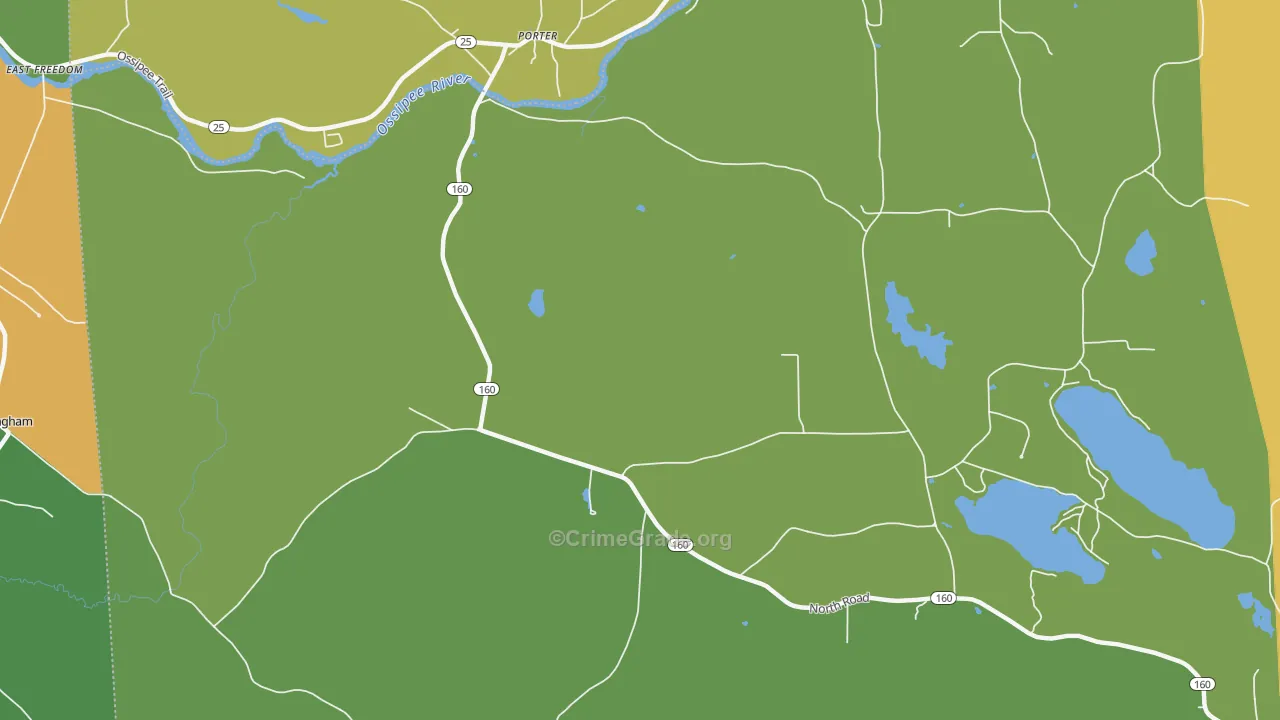 North Parsonfield, ME Map of Vandalism Rates