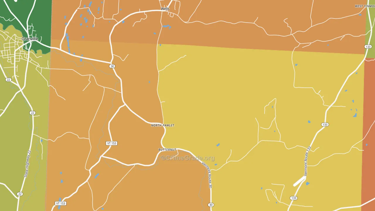 North Pawlet, VT Map of Vandalism Rates
