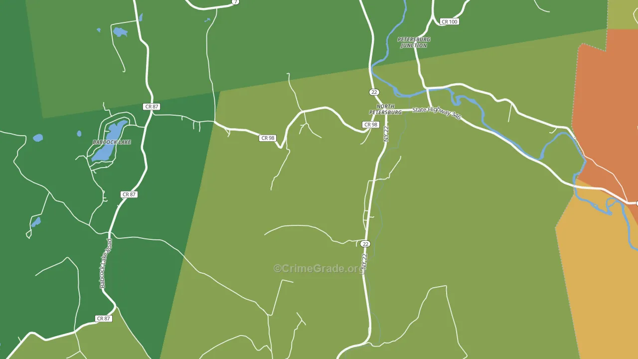 North Petersburg, NY Map of Vandalism Rates