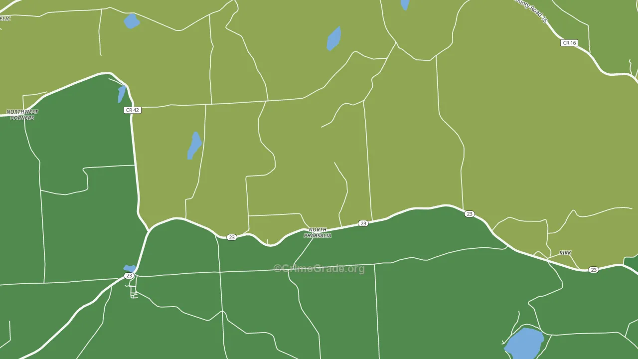 North Pharsalia, NY Map of Vandalism Rates