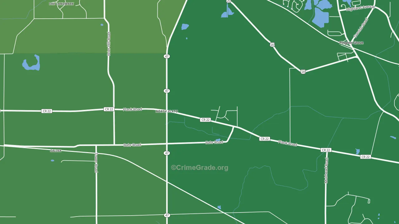 North Plato, IL Map of Vandalism Rates