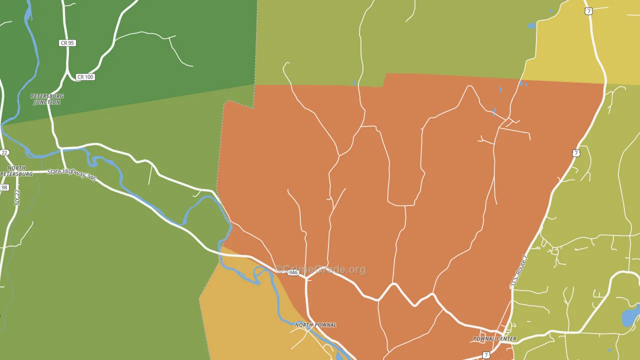 North Pownal, VT Map of Vandalism Rates