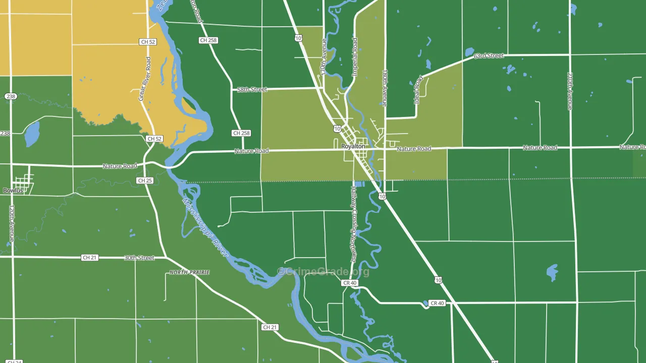 North Prairie, MN Map of Vandalism Rates
