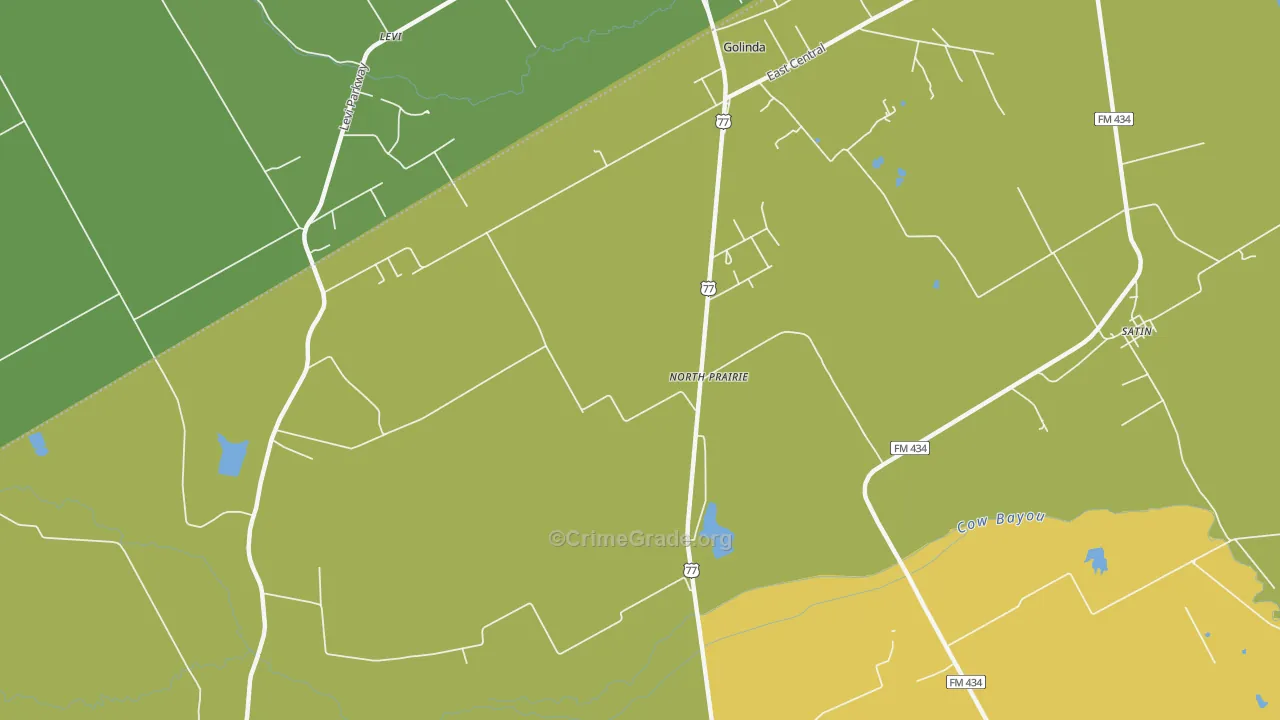 North Prairie, TX Map of Vandalism Rates