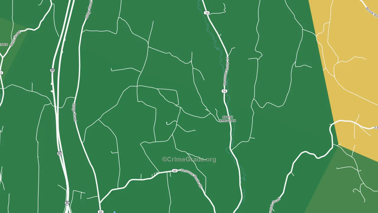 North Randolph, VT Map of Vandalism Rates