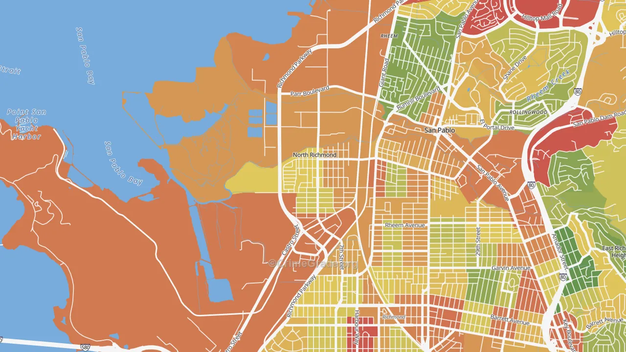 North Richmond, CA Map of Vandalism Rates