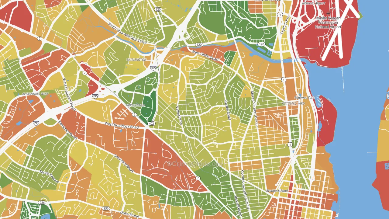 North Ridge Rosemont, Alexandria, VA Map of Vandalism Rates