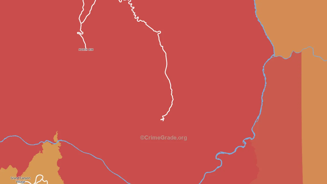 North Rim, AZ Map of Vandalism Rates