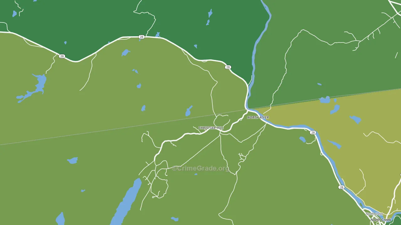North River, NY Map of Vandalism Rates