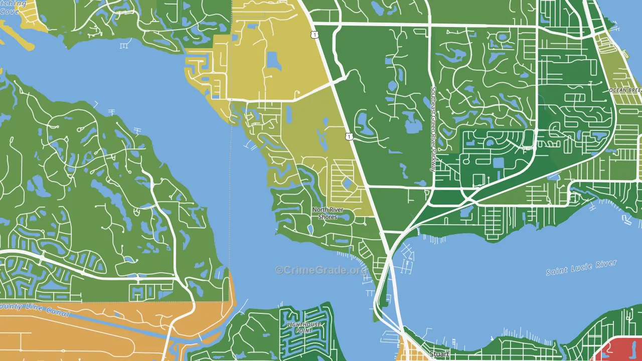 North River Shores, Stuart, FL Map of Vandalism Rates