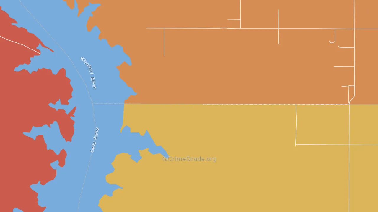 North Riverside, SD Map of Vandalism Rates